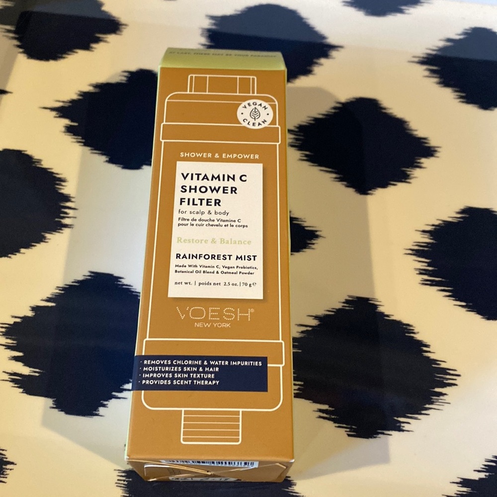 Voesh vitamin C shower filter for scalp and body Rainforest Mist nwt